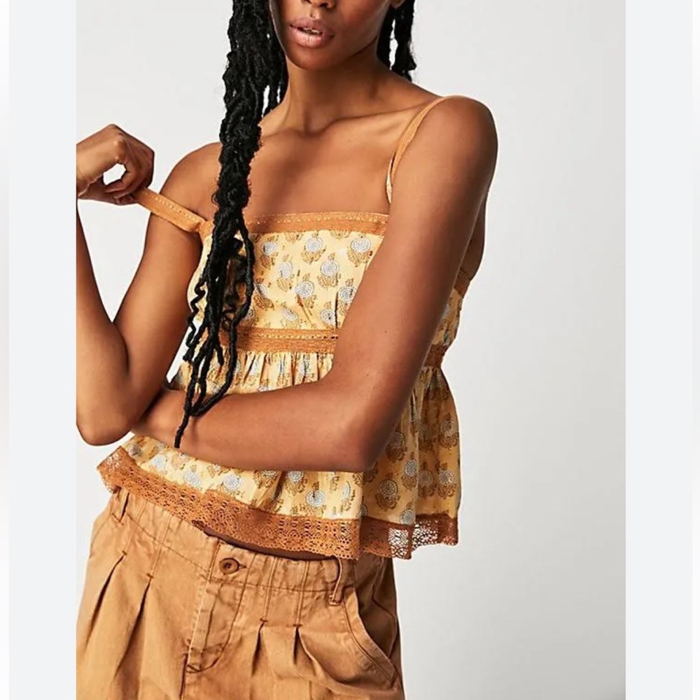 Nwot Free People Blossom Babydoll Tank